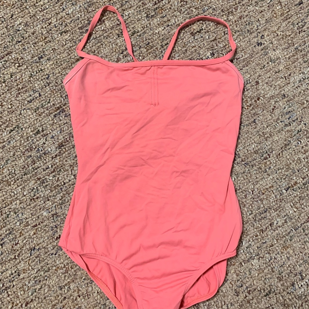 Salmon colored ballet leotard